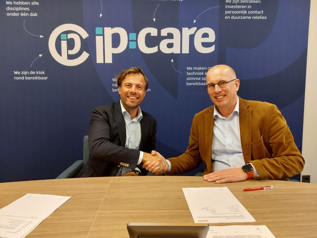 Timothy Kapteijn IP Care en Olaf Hendriks Ascom
